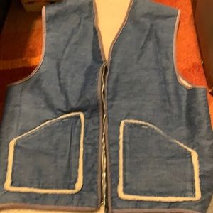 Vintage wool denim vest size M
